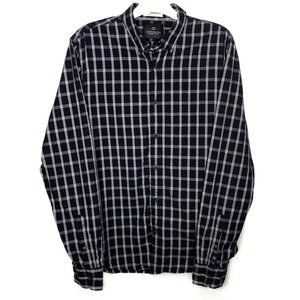 Scotch & Soda Mens Blue Checked Summer Shirt Large